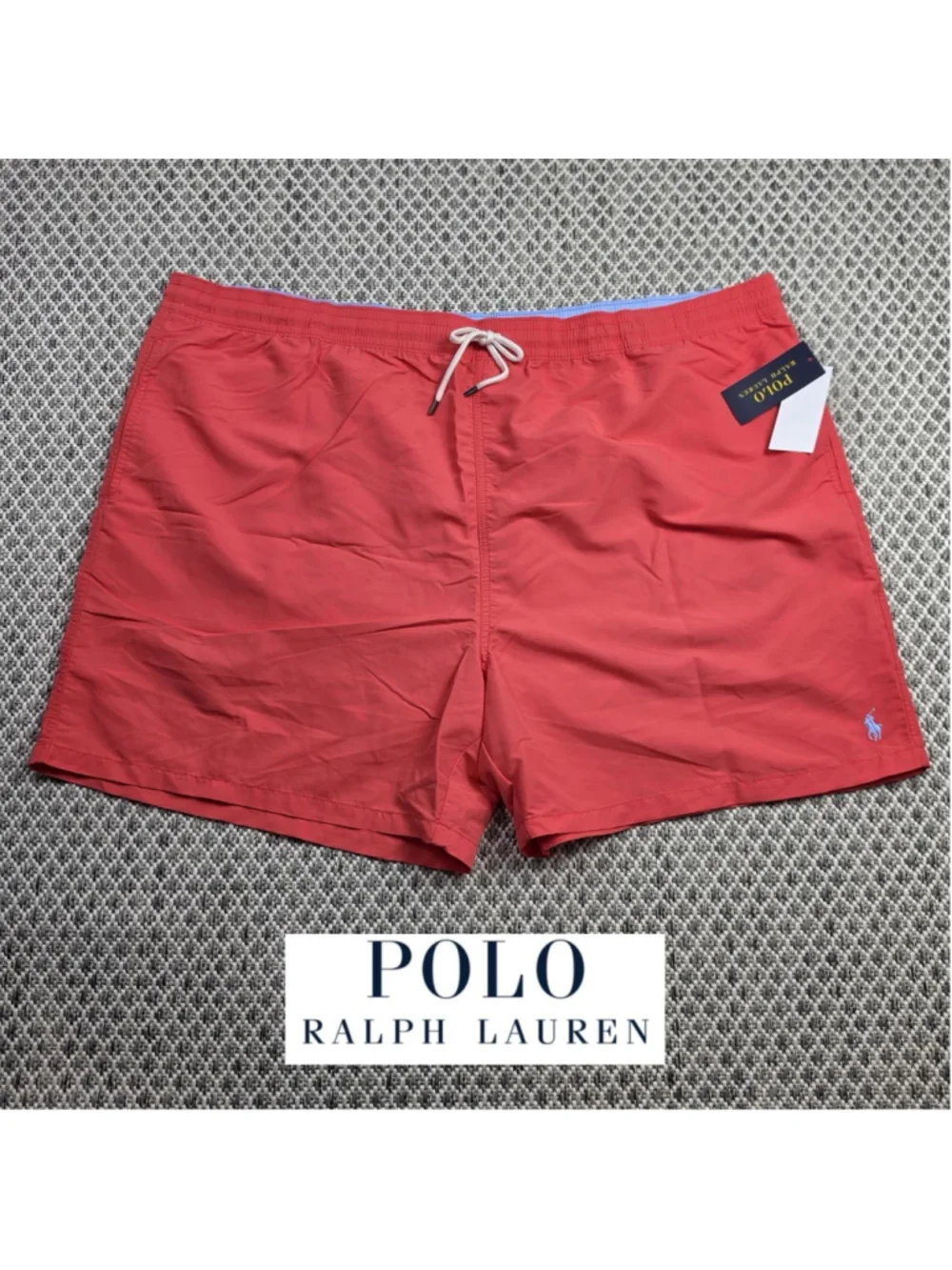 Polo Ralph Lauren Traveler Swim Trunks Mens 5XB Coral Red Big & Tall NWT
